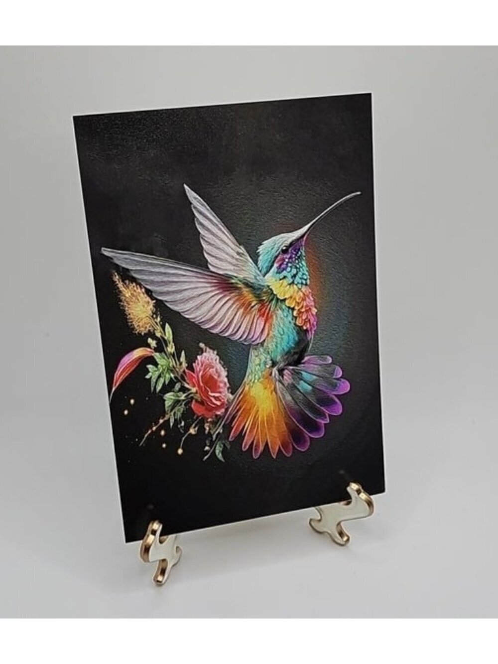 4x6 Hummingbird‎ Watercolor Oil Painting Print